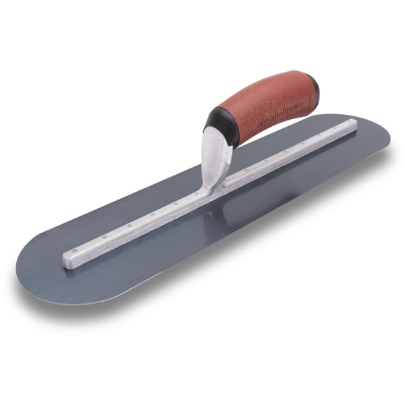 MARSHALLTOWN MS245BRDC Fully Rounded Finishing Trowel, 24 x 5 inch Blue Steel Concrete Finishing Tool for Masonry and Sidewalks
