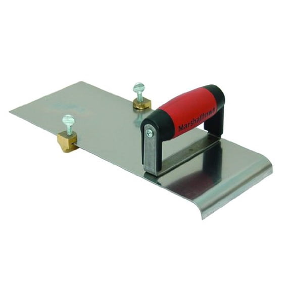 MARSHALLTOWN The Premier Line 3489D 14-Inch by 5-Inch 1/2-Inch Radius, 3/4-Inch Lip 1/2-Inch Depth Bit Stainless Steel Edger-DuraSoft Handle with Adjustable Groover