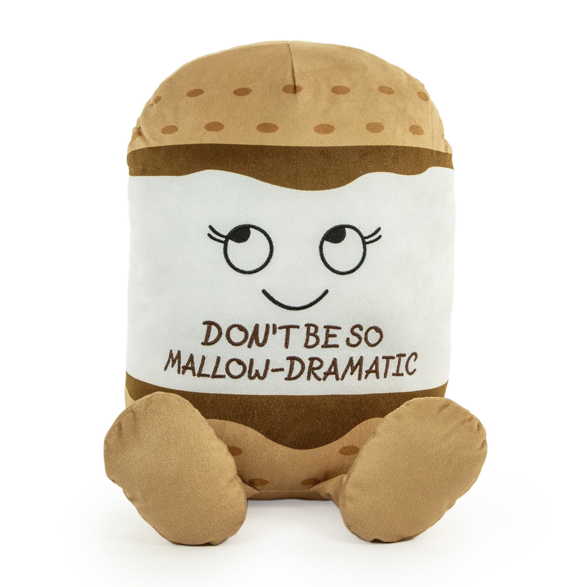 Jumbo Snarky Marshmallow Stuffed Plush Toy, Funny Soft Collectible Plush Character, 12M+