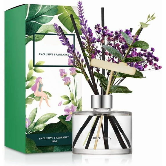 MART Lavender Reed Diffuser/Black Cherry / 6.7oz(200ml) / 1 Pack/Home Decor & Office Decor, Fragrance and Gifts