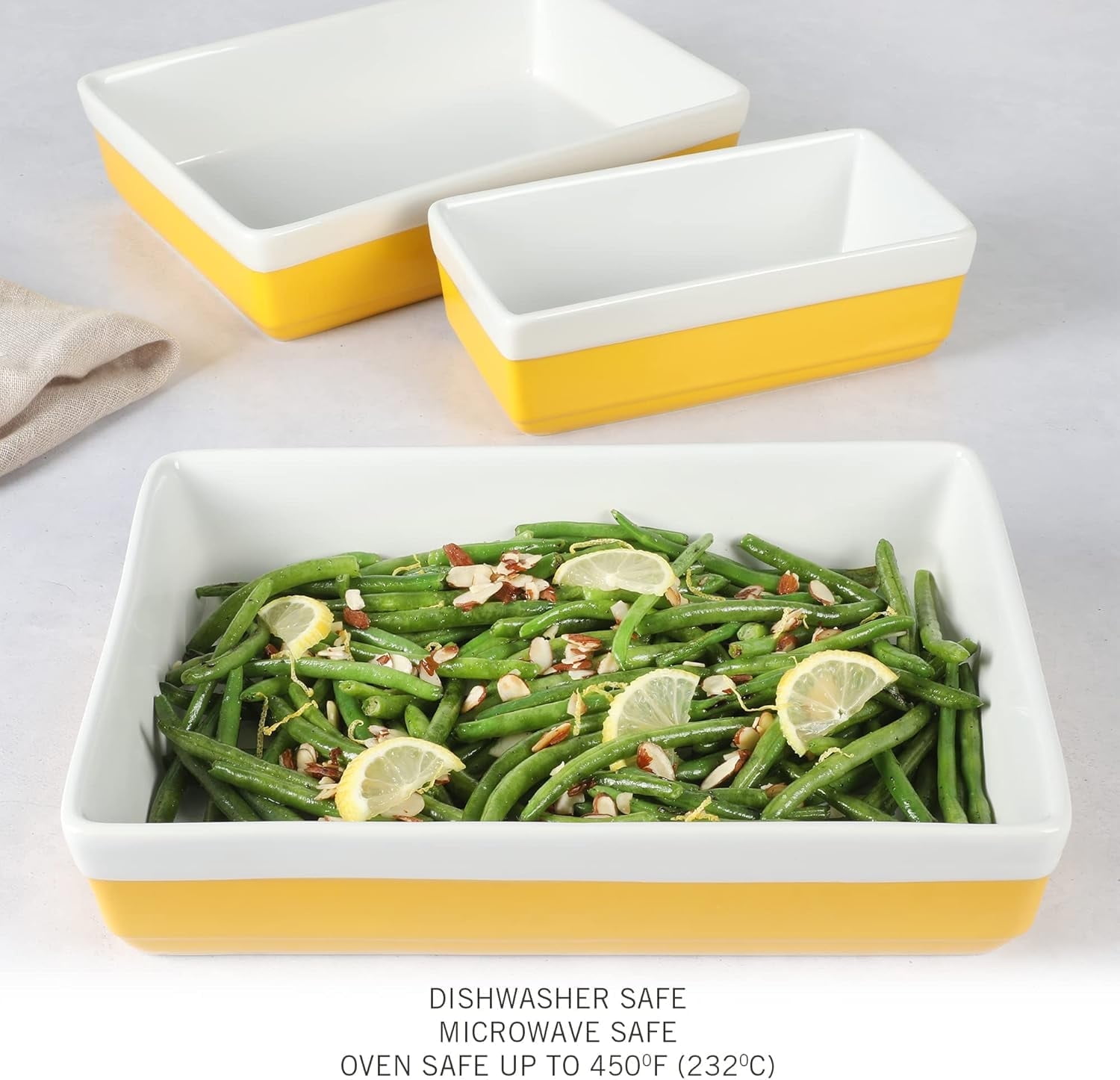 Martha Stewart 3 Piece Oven to Table Stoneware Bakeware Baking Dish Casserole Set - Thumbnail 2
