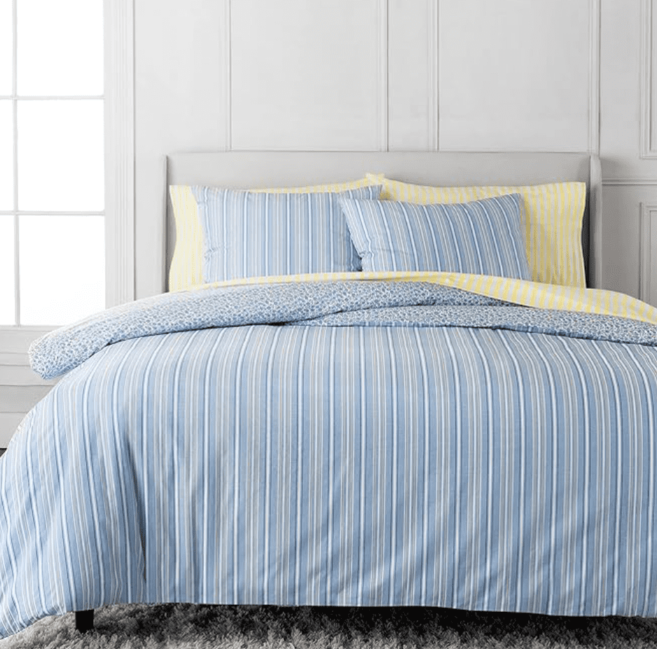 MARTHA STEWART Arielle Duvet Cover Queen Size, 3 Piece Set- 1 Duvet ...