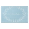 thumbnail image 1 of MARTHA STEWART Bloomfield Home Sweet Home Leaf Frame Kitchen Mat, Comfort Standing Mat, Non-Slip Backing, Water & Stain Resistant, Blue, 18"x30", 1 of 6
