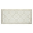 thumbnail image 1 of MARTHA STEWART Comfort Anti Fatigue Strie Medallion Tile Kitchen Mat, Comfort Standing Mat, Non-Slip Backing, Safe Beveled Edge, Beige, 19.6"x39", 1 of 8