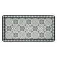 thumbnail image 1 of MARTHA STEWART Comfort Anti Fatigue Strie Medallion Tile Kitchen Mat, Comfort Standing Mat, Non-Slip Backing, Safe Beveled Edge, Charcoal Black, 19.6"x39", 1 of 8