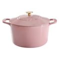 thumbnail image 1 of Martha Stewart Gatwick 7 QT Enameled Cast Iron Dutch Oven - Pink, 1 of 7