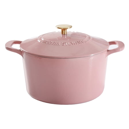 Martha Stewart Gatwick 7 QT Enameled Cast Iron Dutch Oven - Pink