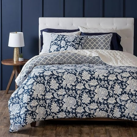 Martha Stewart Kyra 100% Cotton 3pc Duvet Set-1 Duvet, 2 Pillow Shams