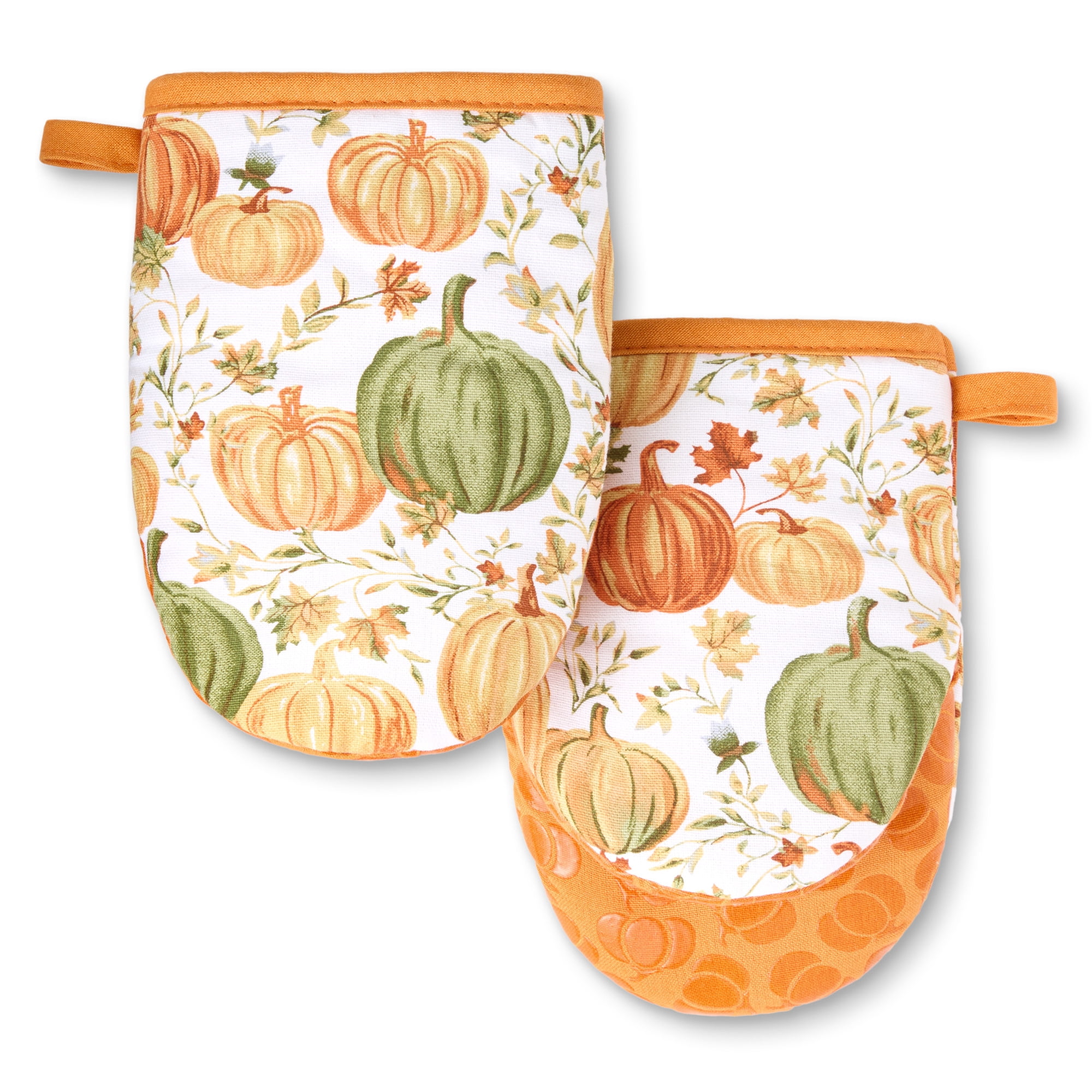 Martha Stewart Ofenhandschuhe, 2er-Set ‚Lemon Whimsy‘ – Hitzebeständig, Mit Aufhängebändern – 17,8 X 33 Cm