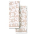 thumbnail image 1 of MARTHA STWEART Woodland Harvest Jacquard Mushrooms Kitchen Towel 2-Pack Set, 100% Cotton with Absorbent Honeycomb Texture, Decorative Kitchen Towels, Brown, 16"X28", 1 of 6