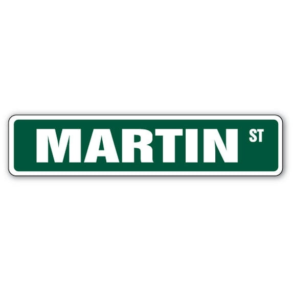 MARTIN Street Sign Childrens Name Room Sign | Indoor/Outdoor | 30" Wide