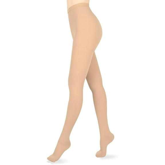 MARTINE MALL 1 Pairs 20-30 mmHg Compression Pantyhose for Women & Men, Medical Graduated Closed Toe Compression Stockings（Beige,XL）