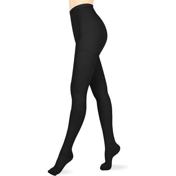 MARTINE MALL 1 Pairs 20-30 mmHg Compression Pantyhose for Women & Men, Medical Graduated Closed Toe Compression Stockings（Black,XL）