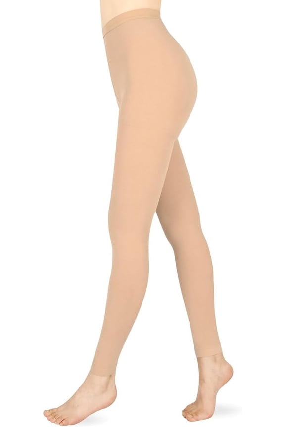 1 Pairs 20-30 mmHg Compression Pantyhose for Women & Men, Medical Graduated Footless Compression Stockings(Beige,XL)