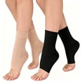 thumbnail image 1 of MARTINE MALL 2 Pairs Ankle Brace Compression Support Socks for Women & Men, Medical Ankle Compression Sleeve for Foot Plantar Fasciitis & Achilles (Beige+Black, 2XL), 1 of 6