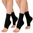 thumbnail image 1 of MARTINE MALL 2 Pairs Ankle Brace Compression Support Socks for Women & Men, Medical Ankle Compression Sleeve for Foot Plantar Fasciitis & Achilles (Black, L), 1 of 6