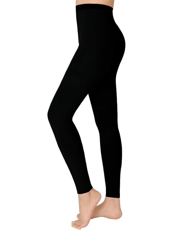 20-30 mmHg Medical Footless Compression Pantyhose Black 2XL Size Nylon Compression Stockings for Women & Men