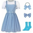 thumbnail image 1 of MARTINE MALL Halloween Costumes for Women Dorothy Adults Dress Socks Hair Bows Costumes Outfits, 1 of 7