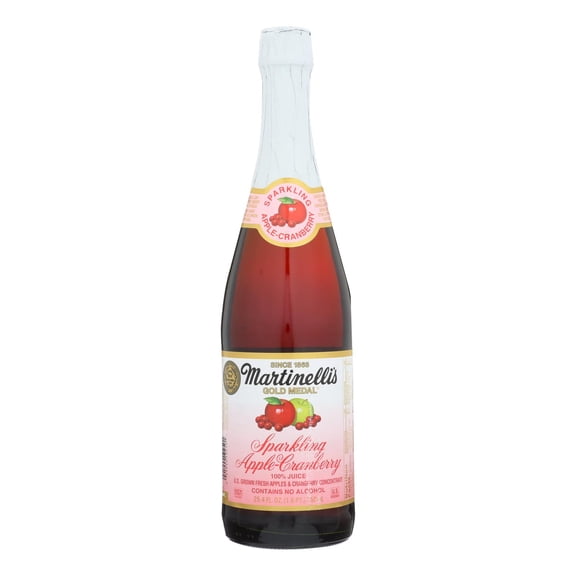 MARTINELLI - Elegant Sparkling Apple Cranberry Beverage - 25.4 Fo, Case of 12