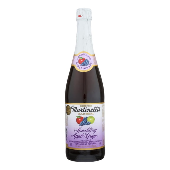MARTINELLI - Elegant Sparkling Apple Grape Juice - 25.4 FO, case of 12