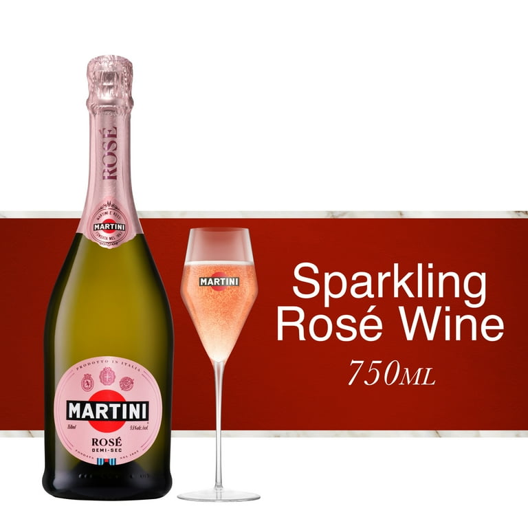 martine rose ピン MARTINI Sparkling Rose Wine, 750 mL Sparkling Wine Bottle, ABV