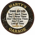 thumbnail image 1 of MARTY'S Garage Rules 14" Round Metal Sign Garage Bar Wall Décor 100140013205, 1 of 1