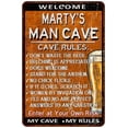 thumbnail image 1 of MARTY'S Man Cave Rules Rusty Sign Garage Decor 16 x 24 Matte Finish Metal 116240051205, 1 of 1