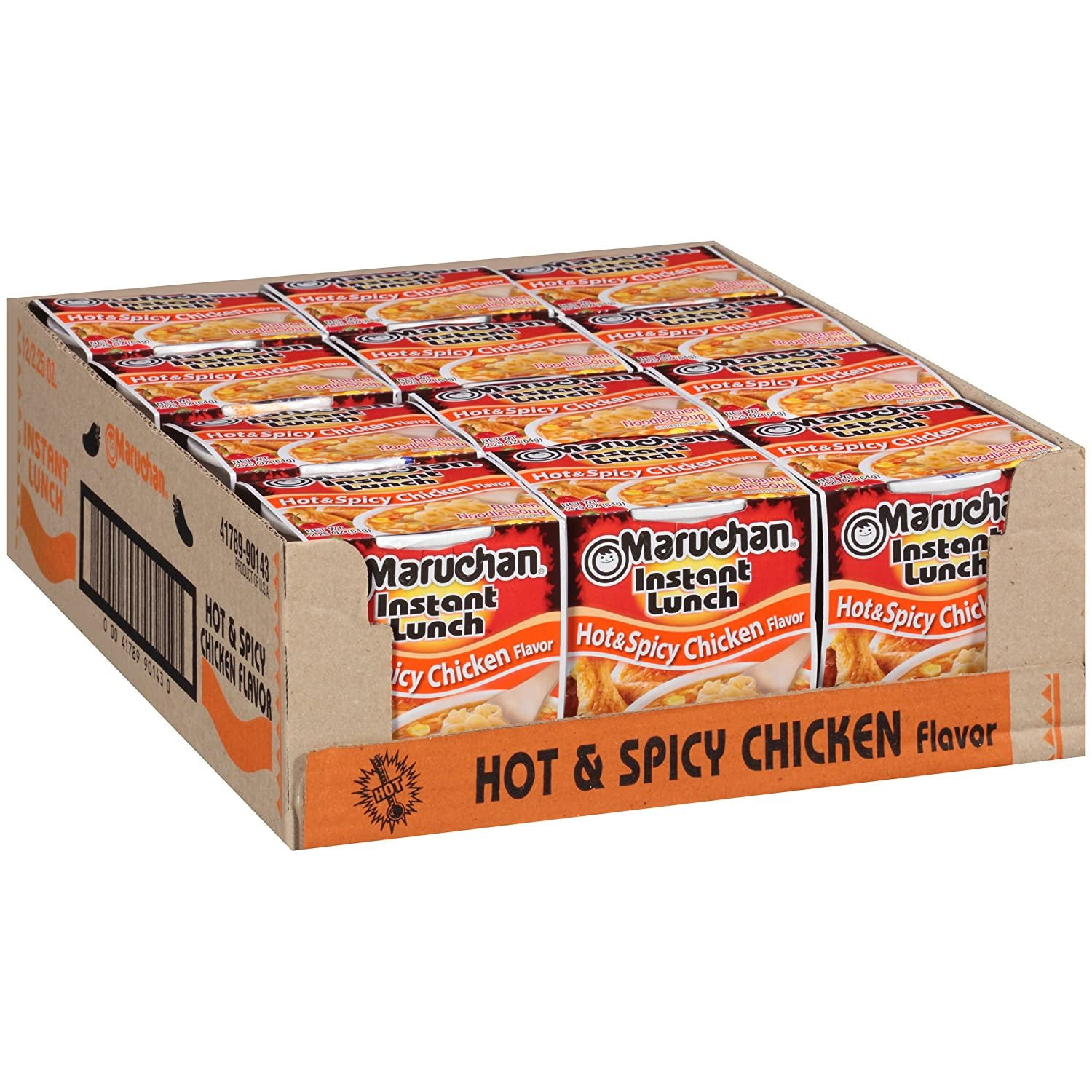 Maruchan Instant Cup Noodles, Hot Spicy Chicken Flavor, 12-count