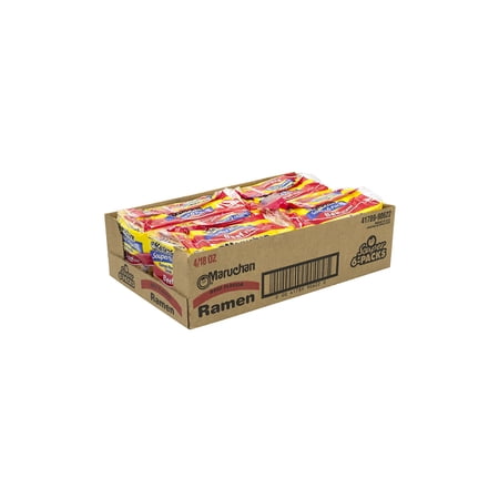 MARUCHAN Ramen Noodle Soup Beef Flavor Souper 6 Pack, 4 Count (24 Packs)