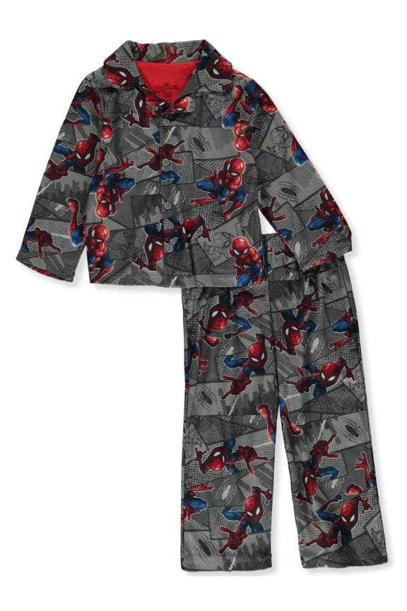 Marvel Spider-Man Boys' 2-Piece Coat Style Pajamas - charcoal gray, 2t (Toddler)