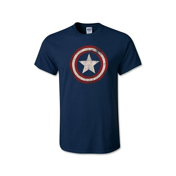 MARVEL CAPTAIN AMERICA Distressed Logo Shield T-Shirt S