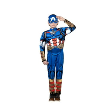 MARVEL Captain America Steve Rogers Official Boys Youth Halloween Costume Medium