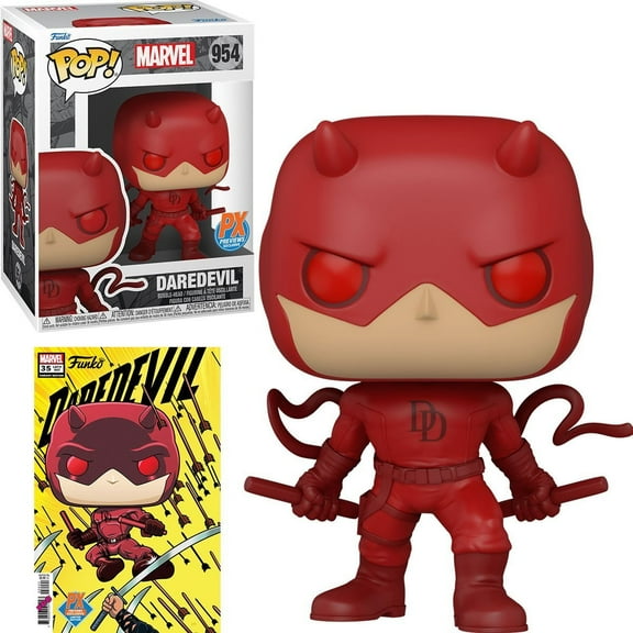MARVEL DAREDEVIL ACTION POSE (EXCLUSIVE) POP! VINYL FIGURE #954 WITH DAREDEVIL #35 VARIANT COMIC