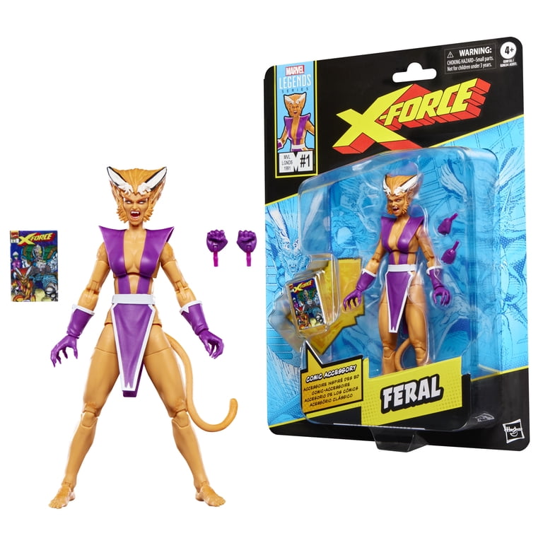 Marvel Legends Series Feral, X-Force and X-Men Comics-Inspired