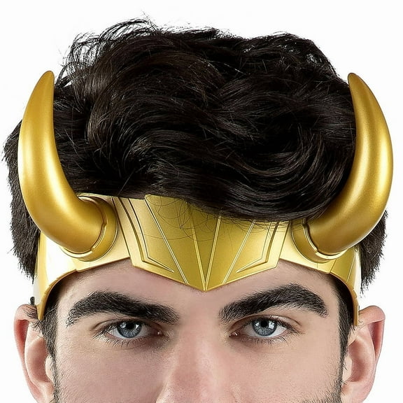 Adults Gold Plastic Marvel’s Loki Loki Headpiece Costume Accessory