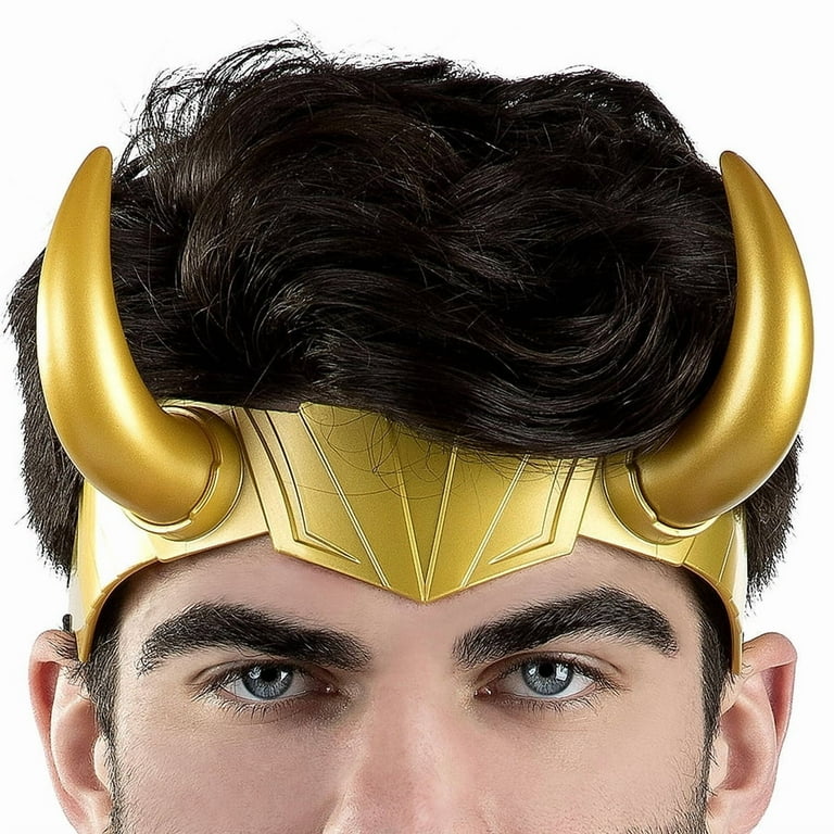 Loki ✨フェイスベール✨ Adults Gold Plastic Marvel's Loki Loki Headpiece Costume Accessory