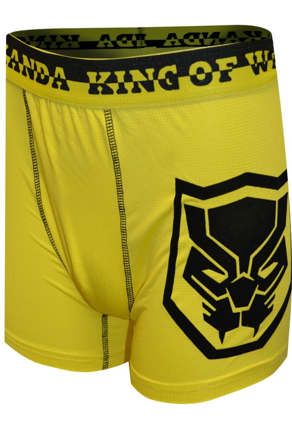 Mens Marvel Black Panther Performance Boxer Brief (Medium)