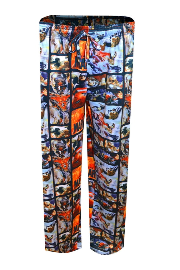 Mens Marvel Comics Age of Marvel Movie Scenes Lounge Pants (Small)