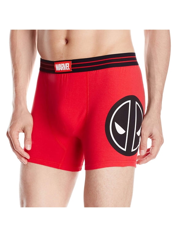 Mens Marvel Comics Deadpool Red Boxer Briefs
