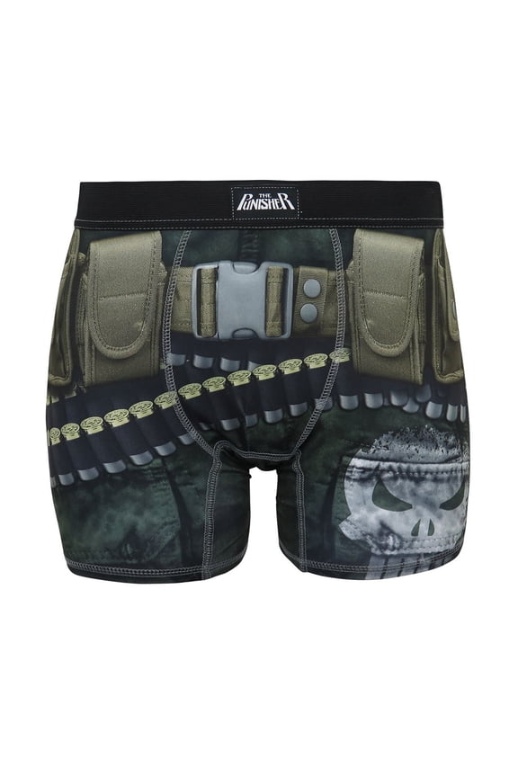 MARVEL Mens Marvel Comics The Punisher Boxer Brief (Small)
