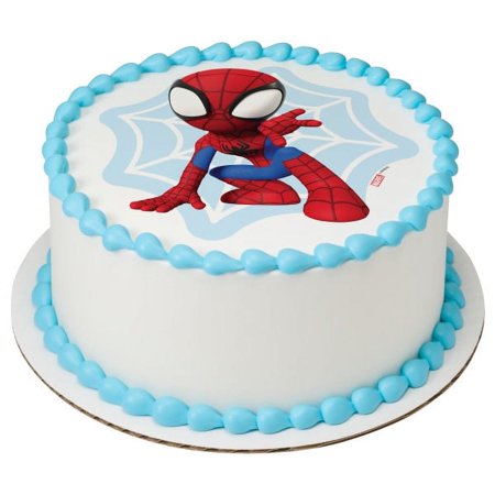 MARVEL Spidey and His Amazing Friends Spidey Web PhotoCake Edible Image - 8" Round