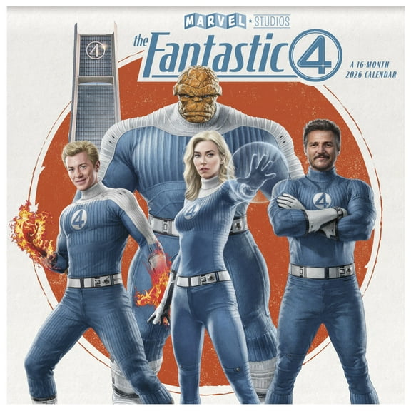 Fantastic Four Wall Calendar, 16 Months, by Treads International