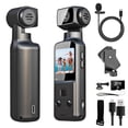 thumbnail image 1 of MARVUE 4K Body Camera with External Microphone, 270° Rotatable Mini Video & Audio Pocket Camera Ideal for Outdoor, Bike, Travel, 32GB Included, 1 of 8