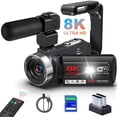 thumbnail image 1 of MARVUE 8K Video Camera Camcorder 64MP 18X Zoom Vlogging Camera for Youtube IR Night Vision Wifi 3.0'' Touch Screen, 1 of 8