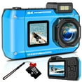 thumbnail image 1 of MARVUE Digital Camera 8K 70MP Autofocus Rugged Dustproof Shockproof Waterproof Camera with 32GB Card Blue, 1 of 8