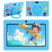 MARVUE Kids Tablet 7 inch Android 12 Tablet for Kids, 4GB+64GB, Kid Mode Pre-Installed Learning Tablet with Parental Control, Wifi Android Tablet, Kid-Proof Case-Blue