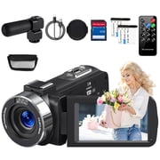 MARVUE Video Camera 4K UHD 80MP 18X Zoom IR Night Vision with 32GB SD Card
