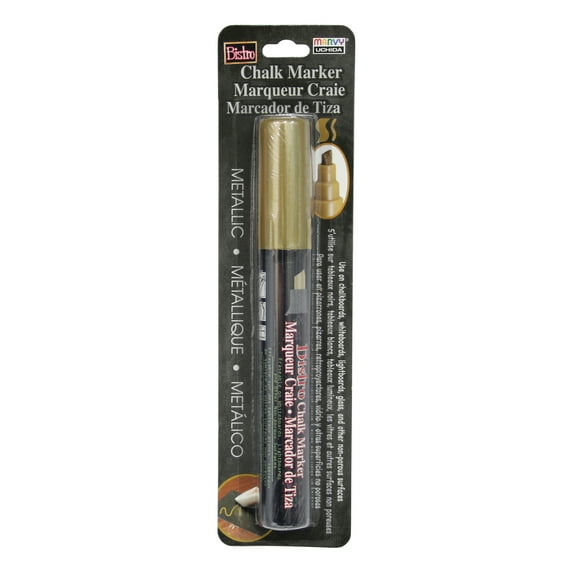 MARVY UCHIDA BISTRO CHALK MARKERS CHISEL METALLIC GOLD