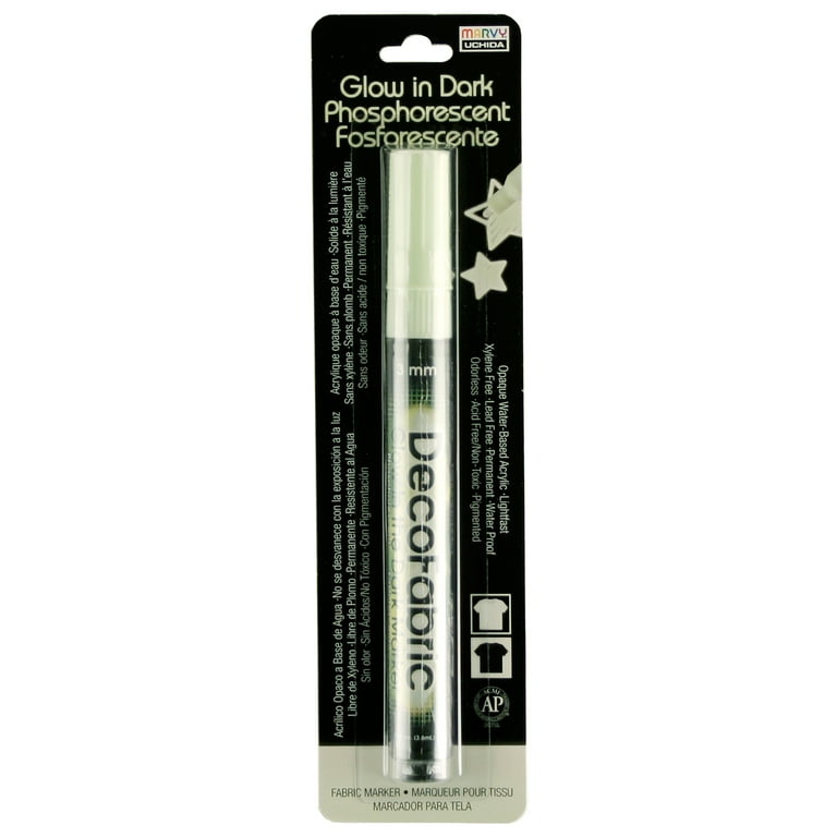  Marvy Uchida DecoFabric Glow In The Dark Marker Green