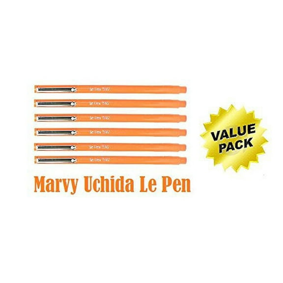 MARVY UCHIDA LE-PEN, 6 Pack Orange